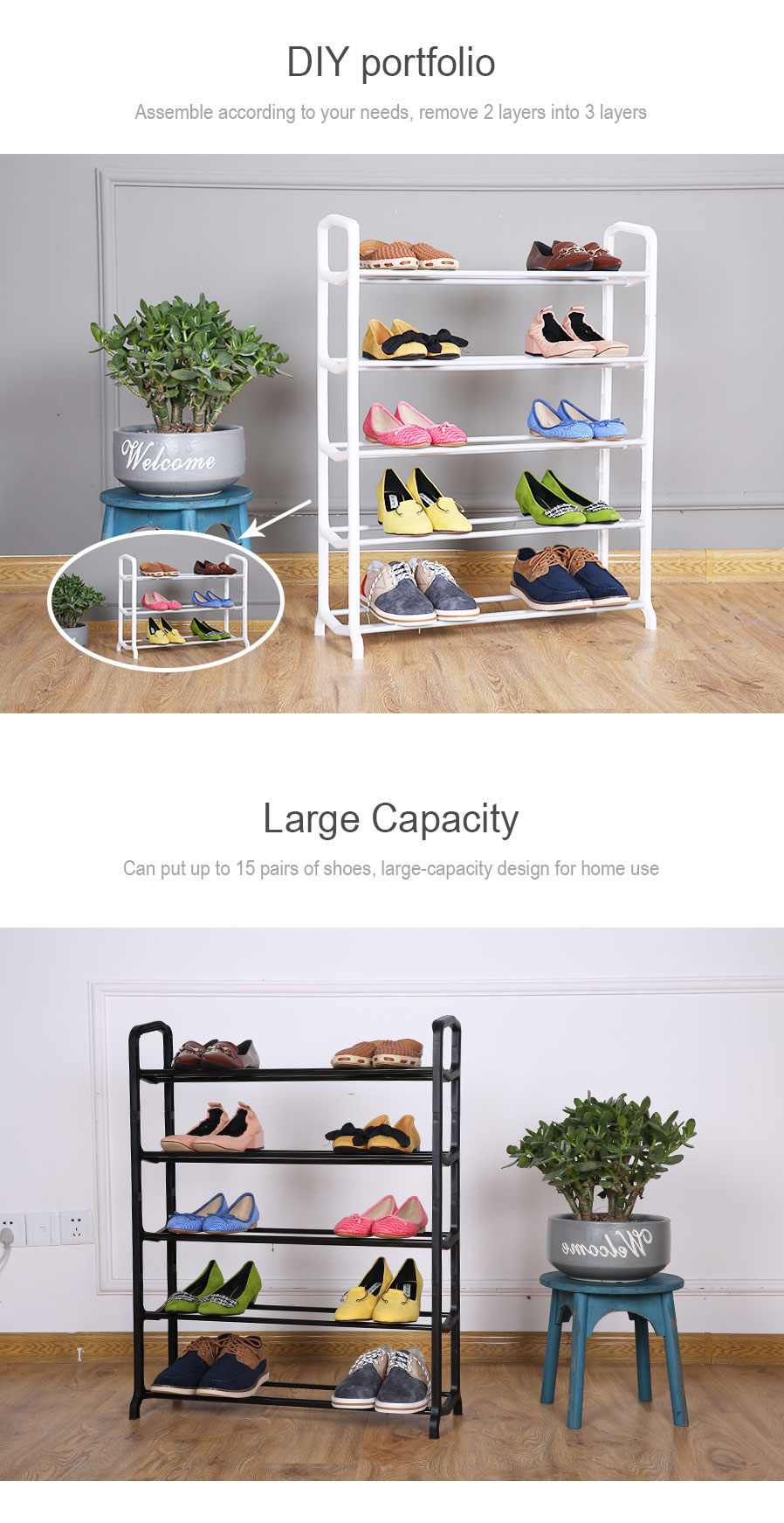 plastic shoe rack