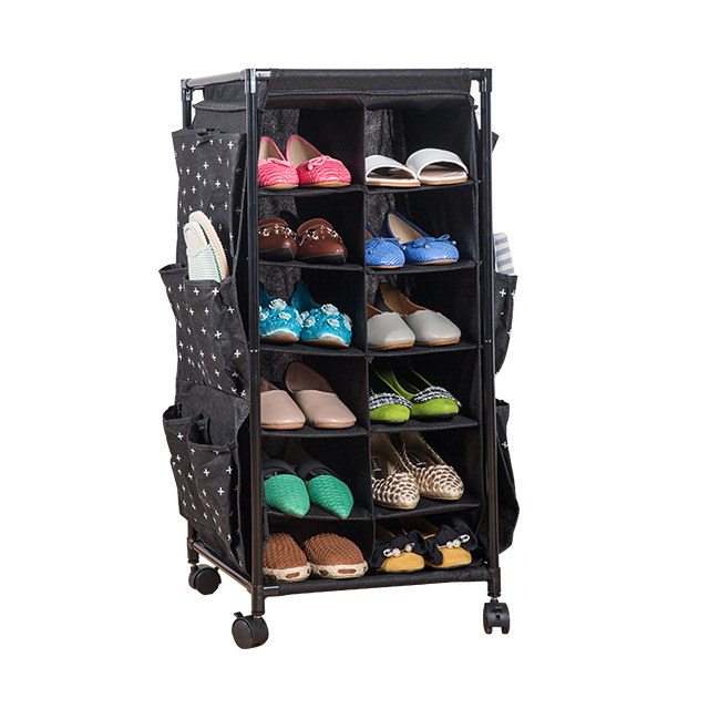 XLW-505 12 Cubes Fabric Shoes Cabinet